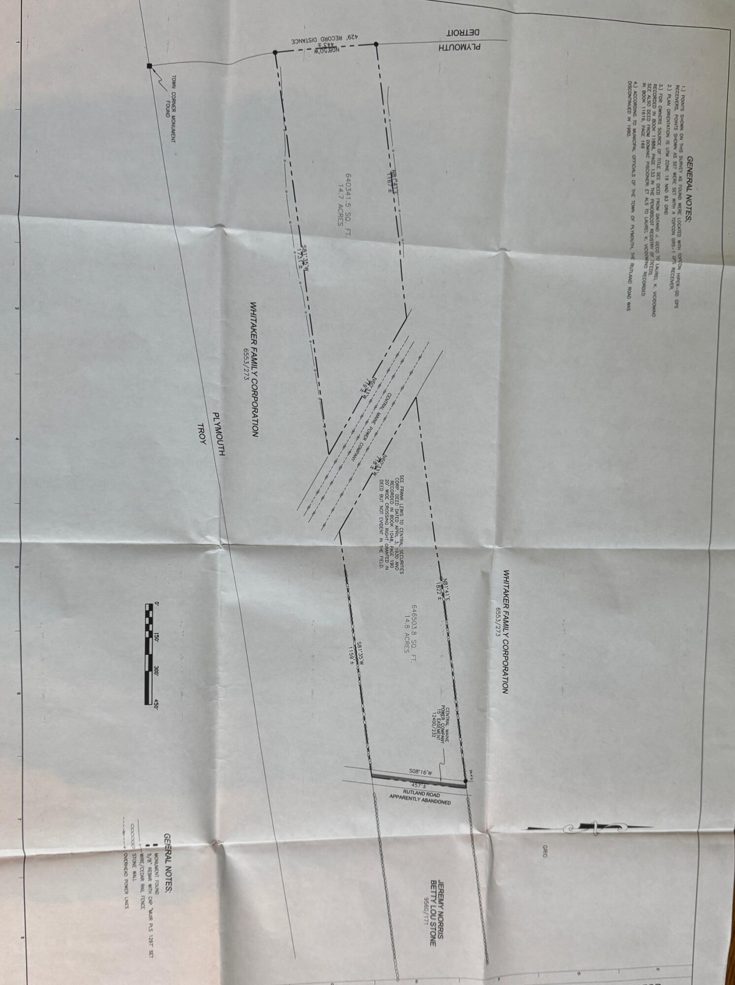 Map1-lot1 Rutland Road Plymouth, ME 04969 - Photo 10 of 10 Survey