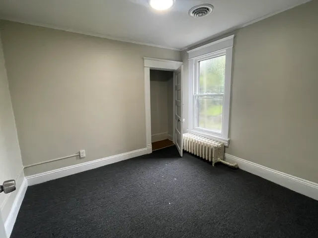 an empty room with a window