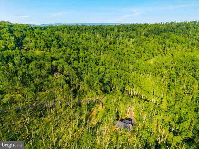 a view of city and mountain