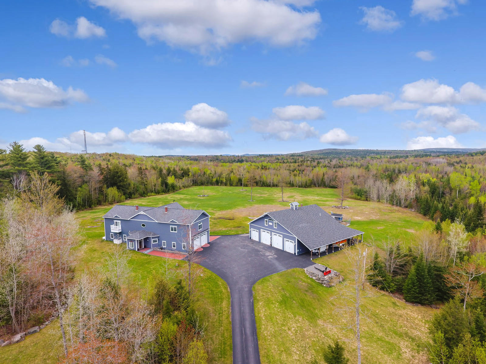707 Hampden Road Carmel, ME 04419 - Photo 1 of 53 Home & garage birdseye view