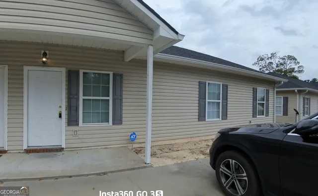 a front view of a house