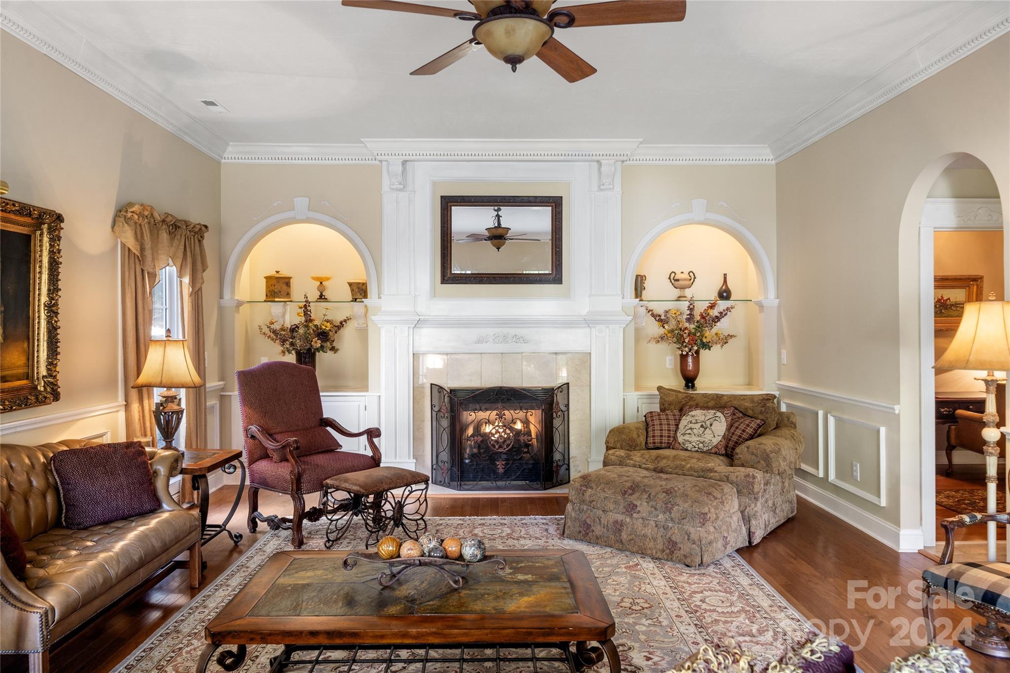 134 Laurel Branch Road Maggie Valley, NC 28751 - Photo 4 of 48 a living room with furniture and a fireplace