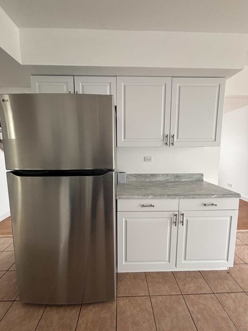 1707 Queensbury Circle Hoffman Estates, IL 60169 - Photo 5 of 10 a kitchen with granite countertop a cabinets and a refrigerator
