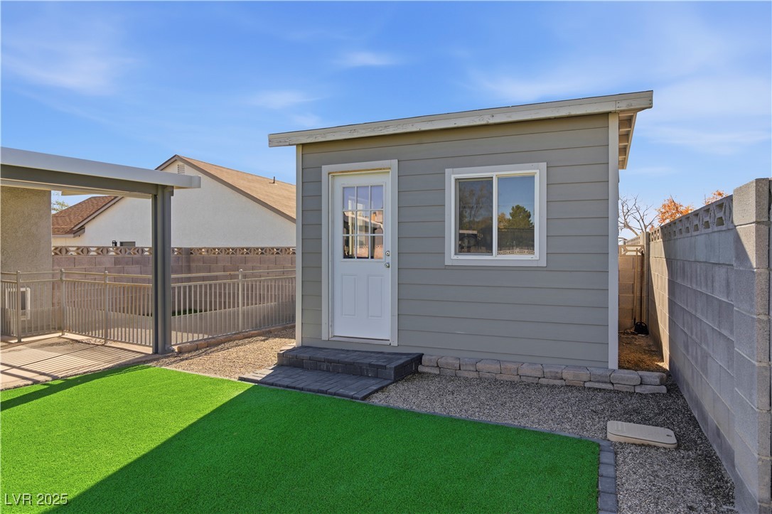 782 Darlene Way Boulder City, NV 89005 - Photo 31 of 39 View of outdoor structure featuring a fenced backyard