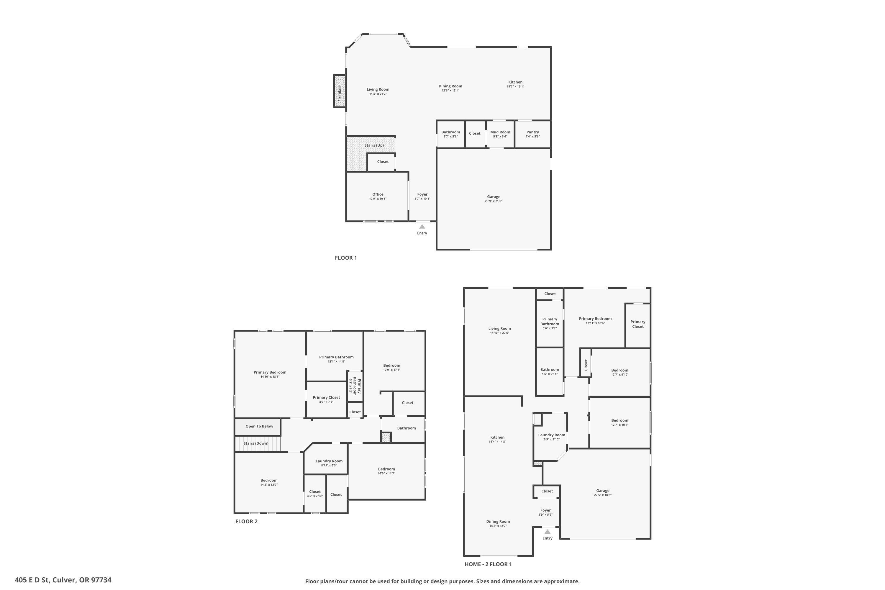 405 East D Street Culver, OR 97734 - Photo 47 of 49 a picture of a floor plan