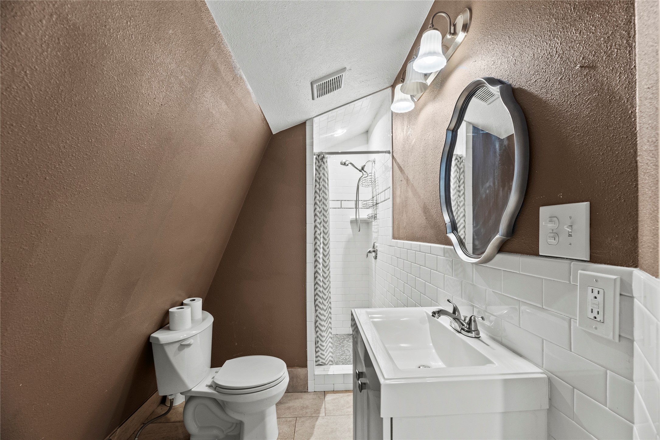 30914 Coco Street Cypress, TX 77433 - Photo 46 of 47 Apartment bathroom with a vanity and walk-in shower.