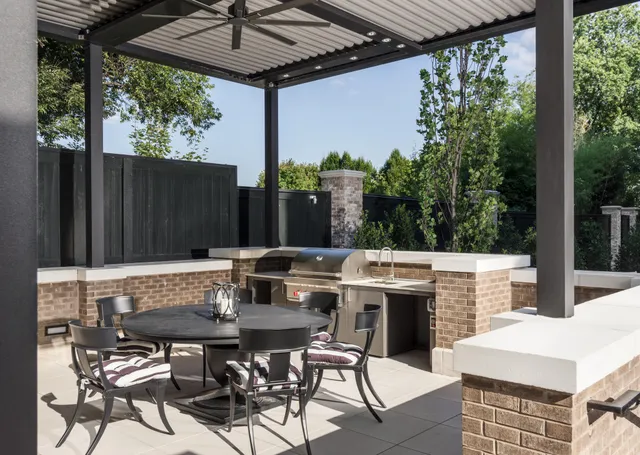 a view of outdoor space patio and outdoor kitchen