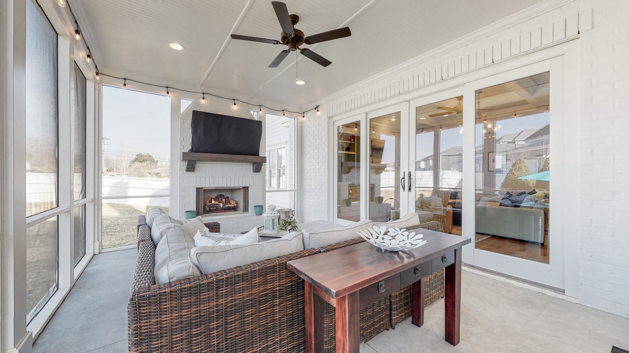 601 Rieves Circle Franklin, TN 37064 - Photo 27 of 37 a living room with fireplace furniture and a flat screen tv