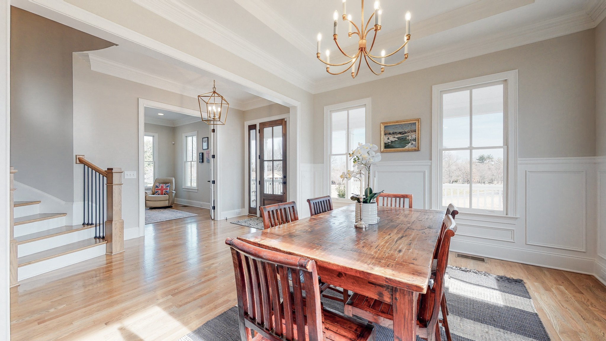 601 Rieves Circle Franklin, TN 37064 - Photo 10 of 37 a view of a dining room with furniture window and wooden floor