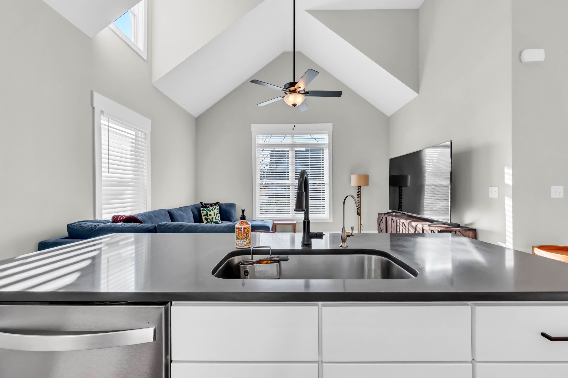1372 Hicks Edgen Road Pleasant View, TN 37146 - Photo 11 of 37 a kitchen with a sink a counter top space and a a chandelier