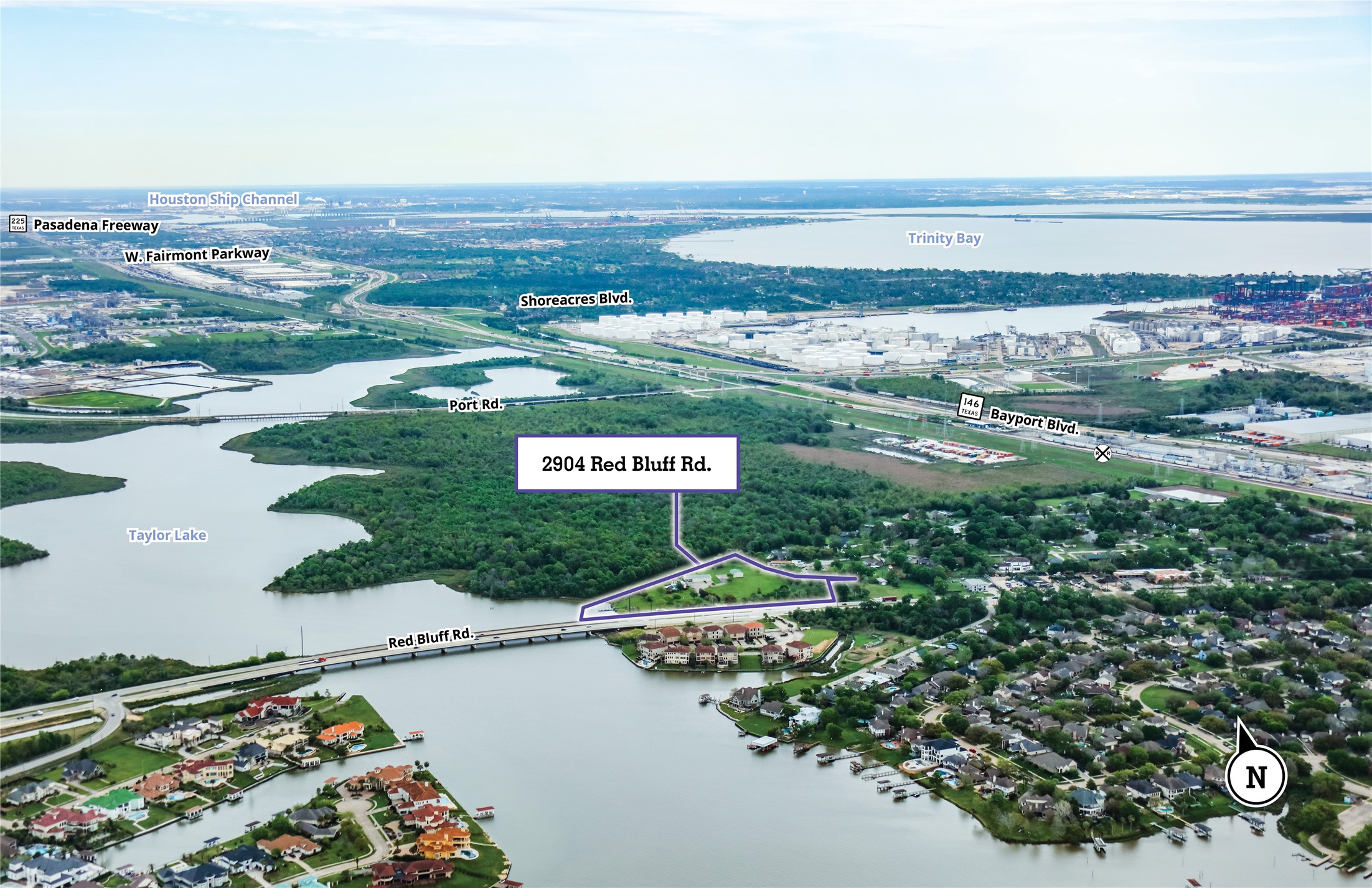 2904 Red Bluff Road Seabrook, TX 77586 - Photo 5 of 15 a view of a city with an ocean view