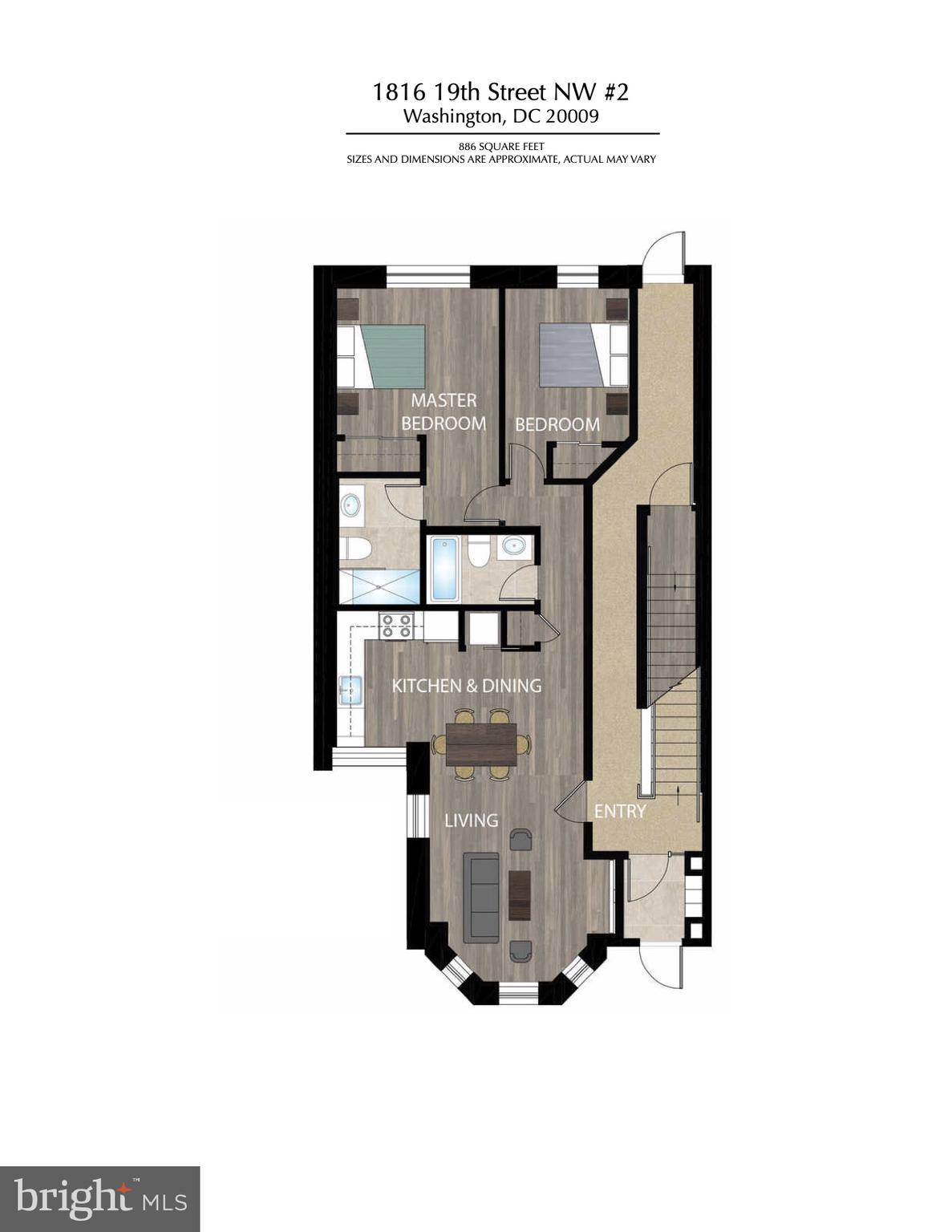 1816 19th Street Northwest, Unit 2 Washington, DC 20009 - Photo 21 of 21 Floor Plan