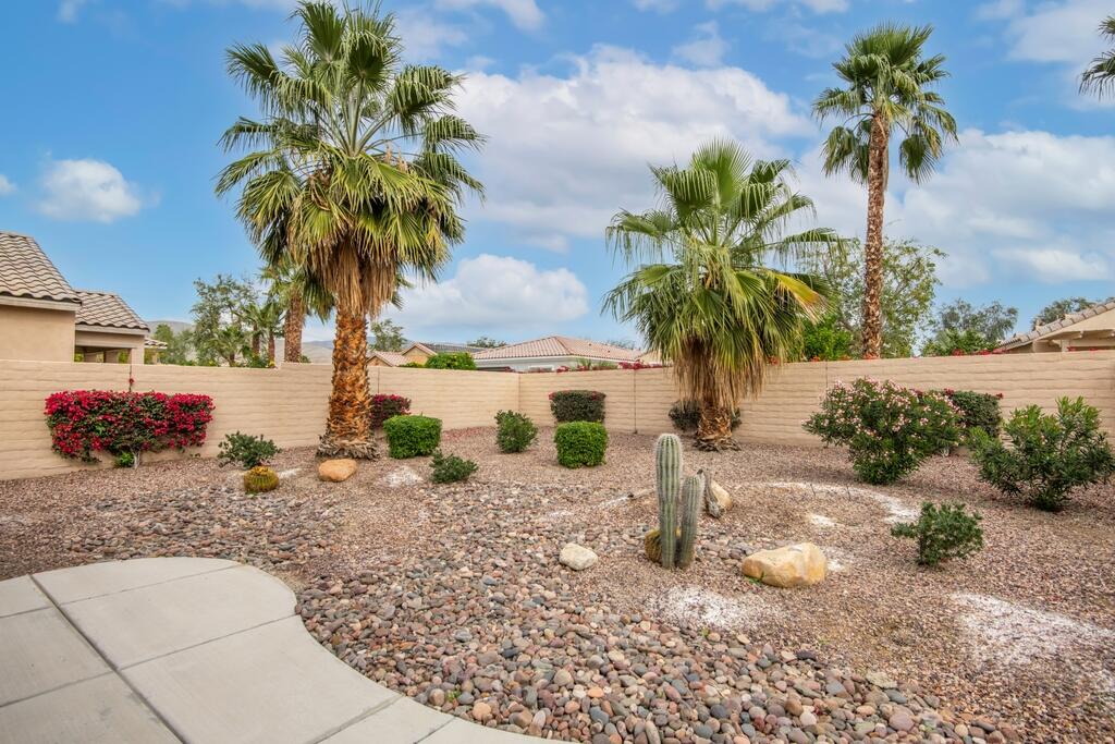 40090 Corte Refugio Indio, CA 92203 - Photo 20 of 50 a view of a backyard with plants and palm trees