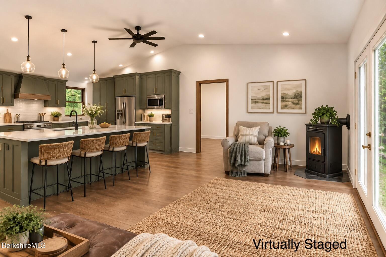 598 Main Road Savoy, MA 01256 - Photo 2 of 36 Staged Kitchen/Living Room