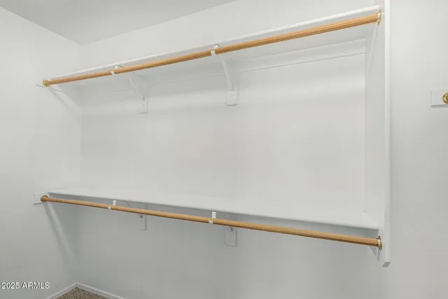 a close up view of racks on the wall