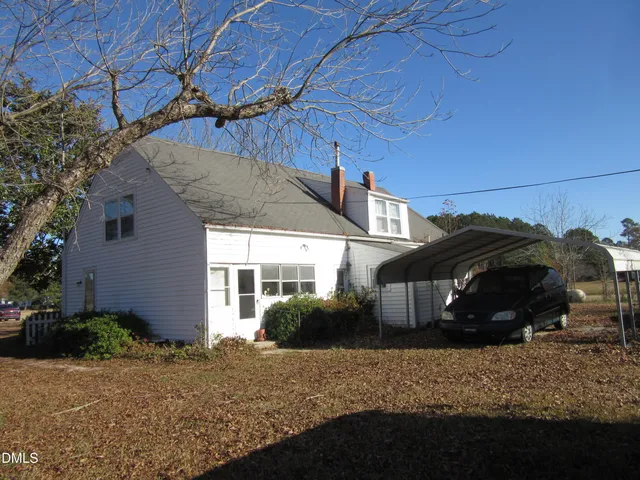 a view of a lake from a yard