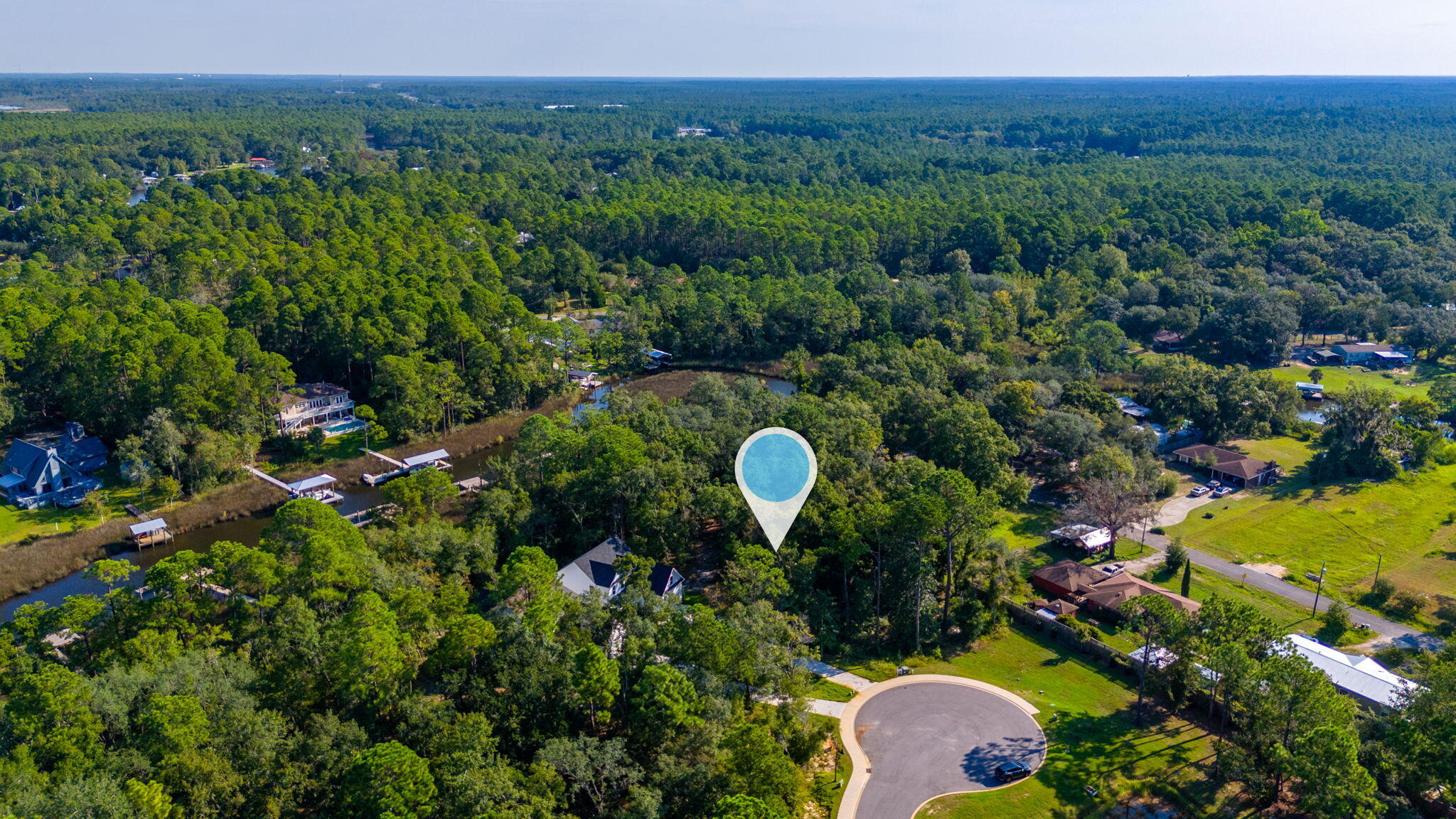 Lot 17 Redfish Point Drive Freeport, FL 32439 - Photo 7 of 9 a view of a lush green forest with a house