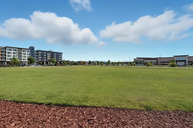 a view of a ocean with a big yard