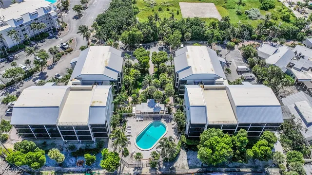 a view of a water with an outdoor space