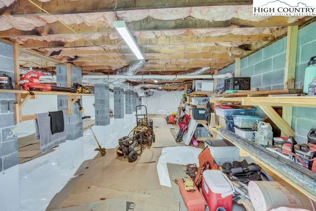 a view of storage and utility room