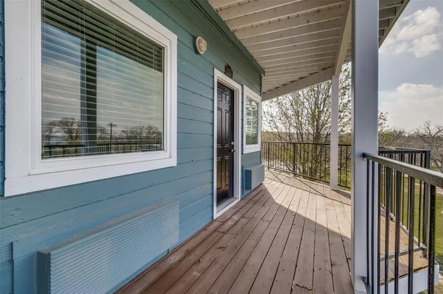 a view of a house with a large window