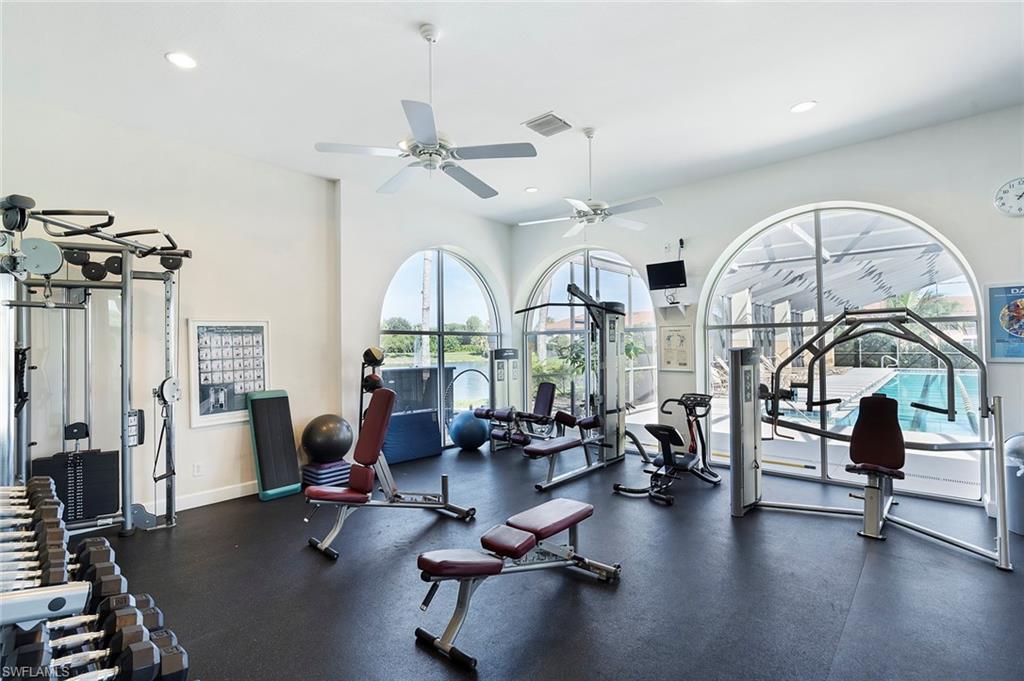 23810 Costa Del Sol Road, Unit 203 Estero, FL 34135 - Photo 48 of 48 Exercise room with recessed lighting