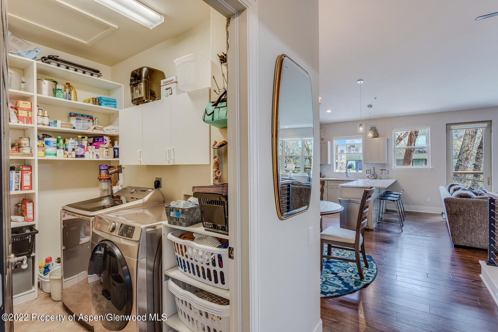 712 Evans Court Basalt, CO 81621 - Photo 14 of 29 a view of kitchen and sink with wooden floor