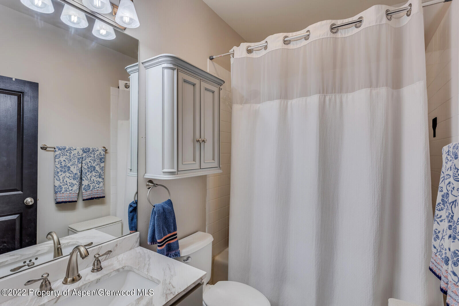 712 Evans Court Basalt, CO 81621 - Photo 18 of 29 a bathroom with a sink vanity mirror and tub