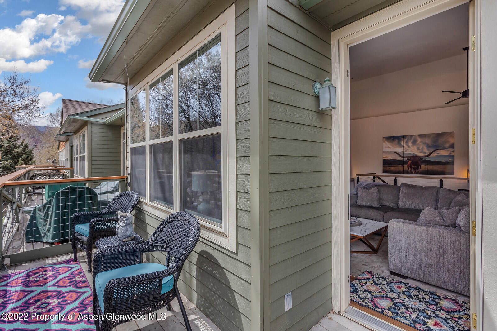 712 Evans Court Basalt, CO 81621 - Photo 23 of 29 a view of living room and balcony with furniture