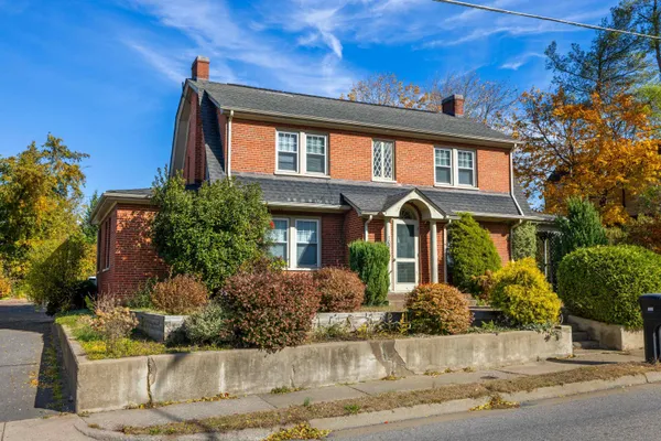 a front view of a house