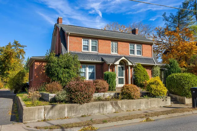 a front view of a house