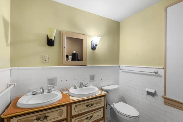 a view of a garage with chairs