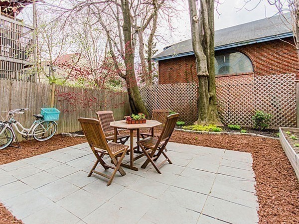13 Howard Street, Unit 1 Cambridge, MA 02139 - Photo 19 of 21 a view of a chairs and table in backyard