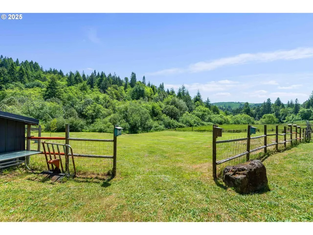 a view of an outdoor space and a yard