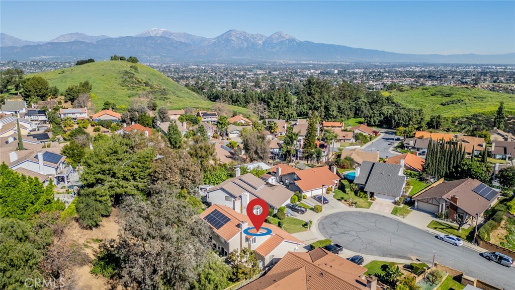 3 Wild W Circle Phillips Ranch, CA 91766 - Photo 56 of 65 an aerial view of residential house with outdoor space and mountain view