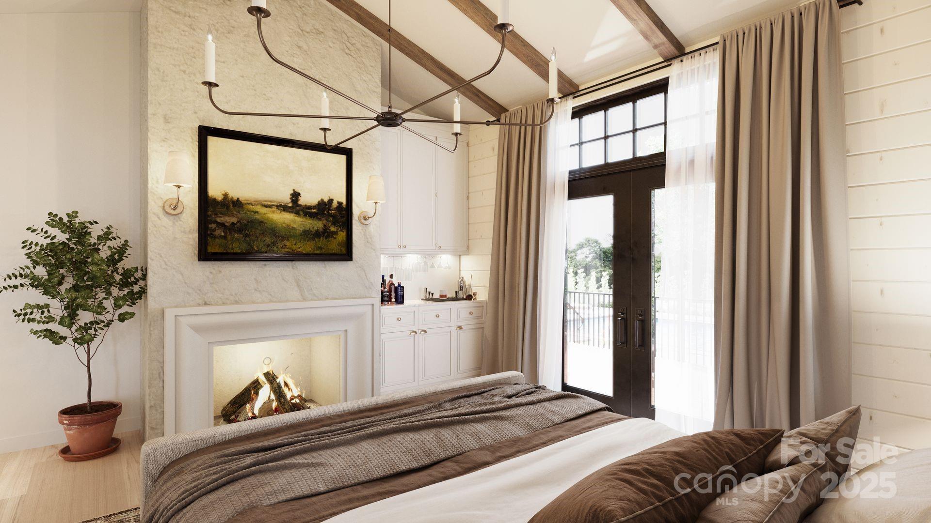 2109 Inlt Shr Road Northeast Connelly Springs, NC 28612 - Photo 17 of 34 a bedroom with a bed and a flat screen tv