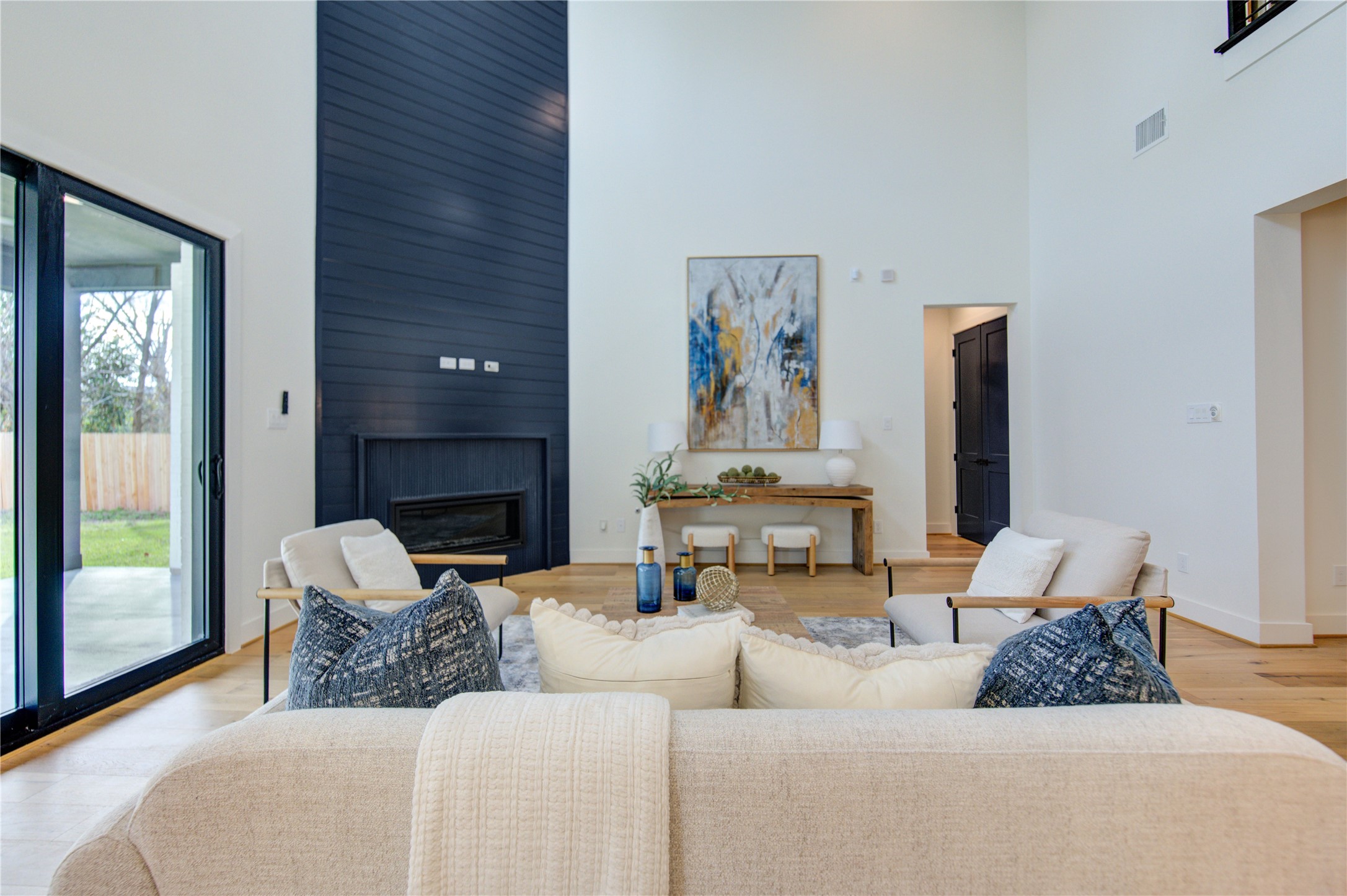 1502 Story Street Houston, TX 77055 - Photo 8 of 42 Gas log fireplace is ready for our Houston cold days