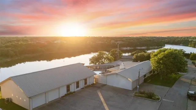 a view of a lake with a mountain