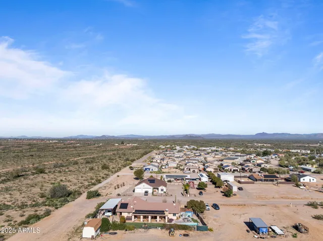 an aerial view of a city