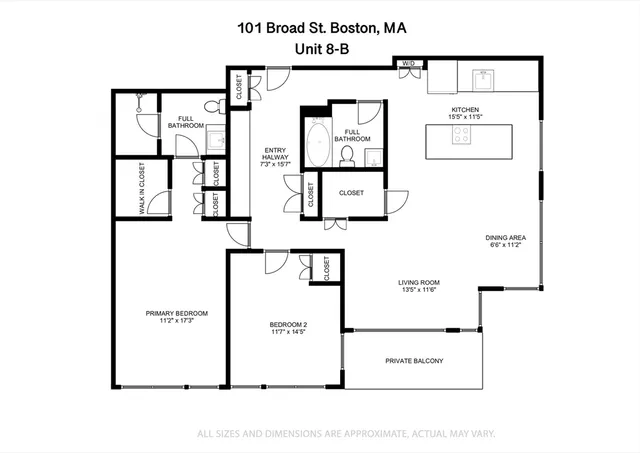 $1,645,000 | 101 Broad Street, Unit 8B, Boston, MA 02110