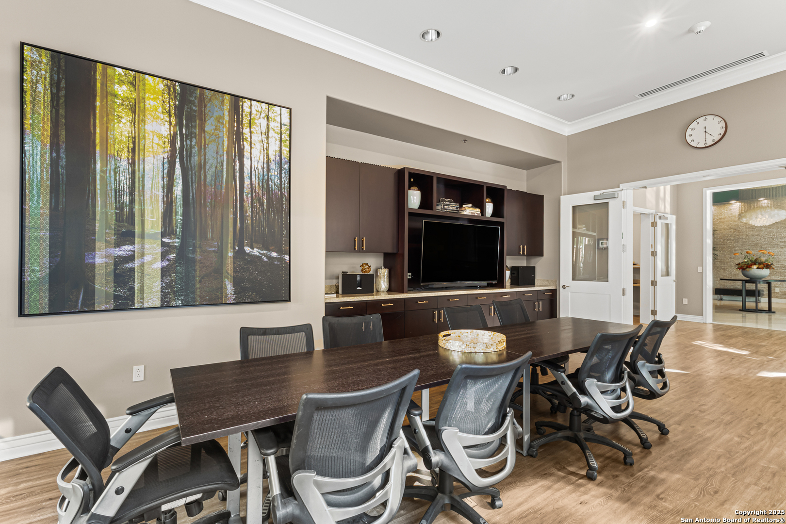 215 Center Street, Unit 1005 San Antonio, TX 78202 - Photo 22 of 29 a view of a dining room with furniture window and outside view