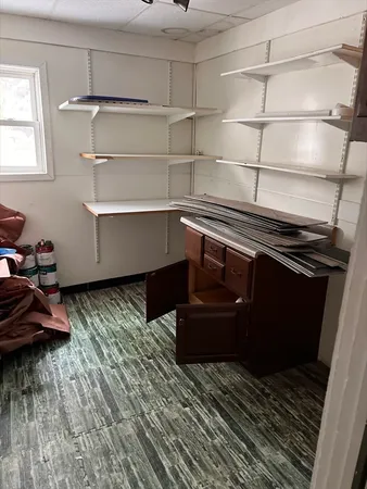 a room with storage and utility