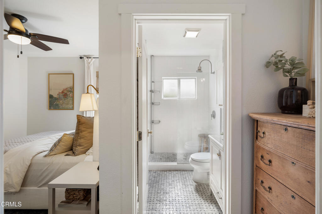 640 East Rio Grande Street Pasadena, CA 91104 - Photo 26 of 61 a bathroom with a sink a toilet and shower