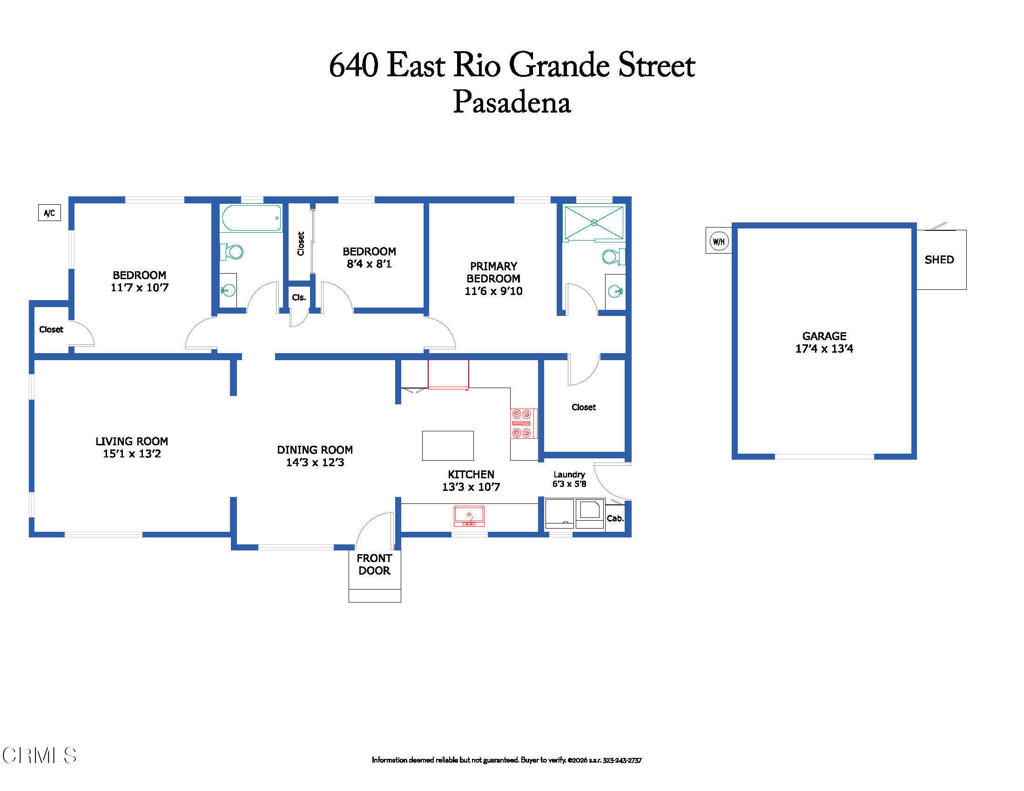 640 East Rio Grande Street Pasadena, CA 91104 - Photo 61 of 61 a picture of a floor plan