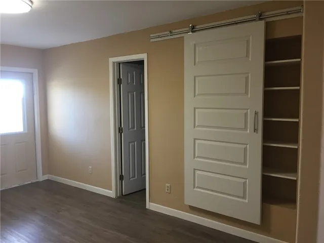 an aerial view of waterside residential houses
