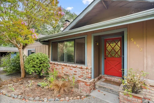 a view of a door of the house