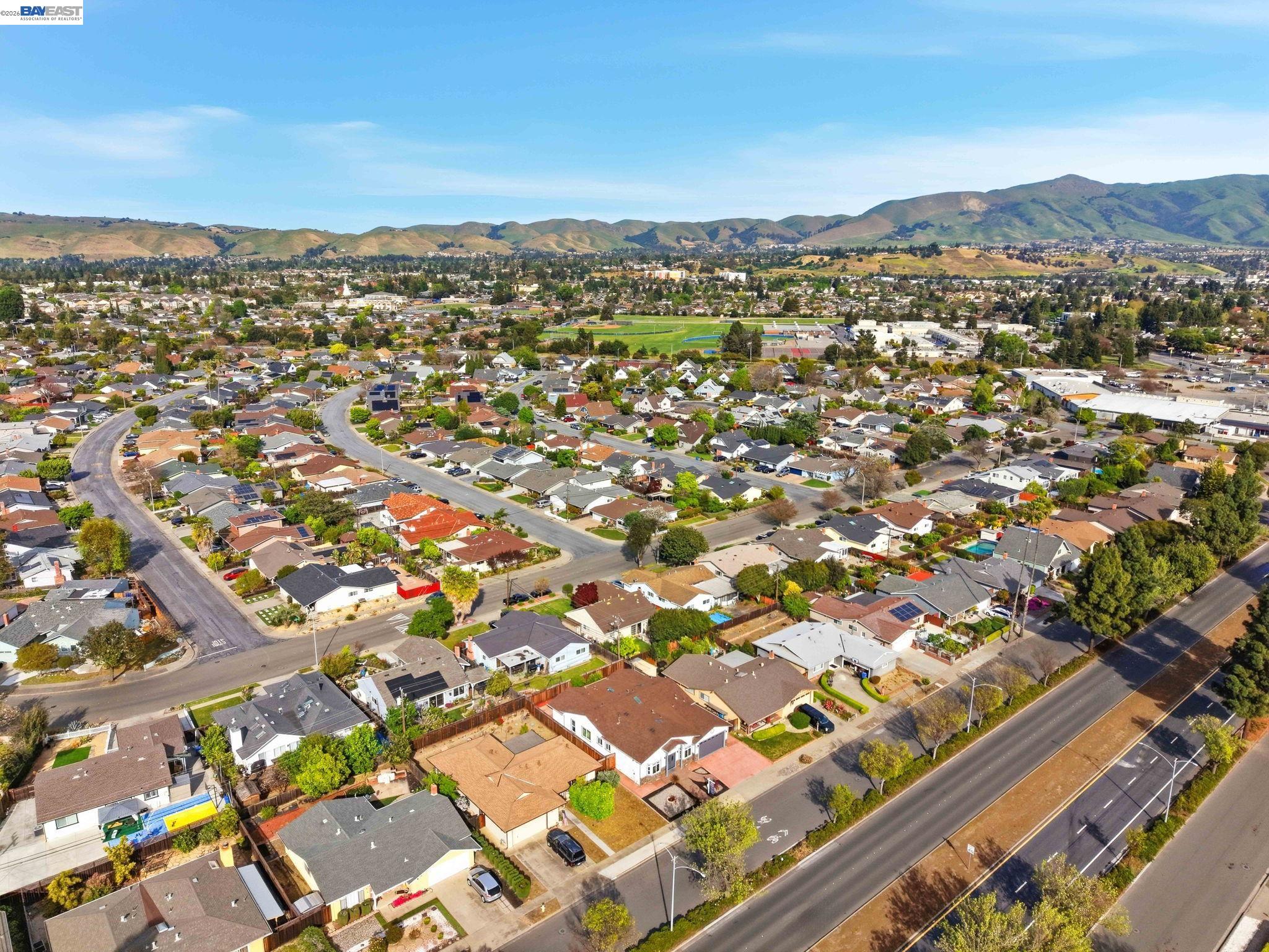 40772 Blacow Road Fremont, CA 94538 - Photo 40 of 40 an aerial view of residential building with parking space
