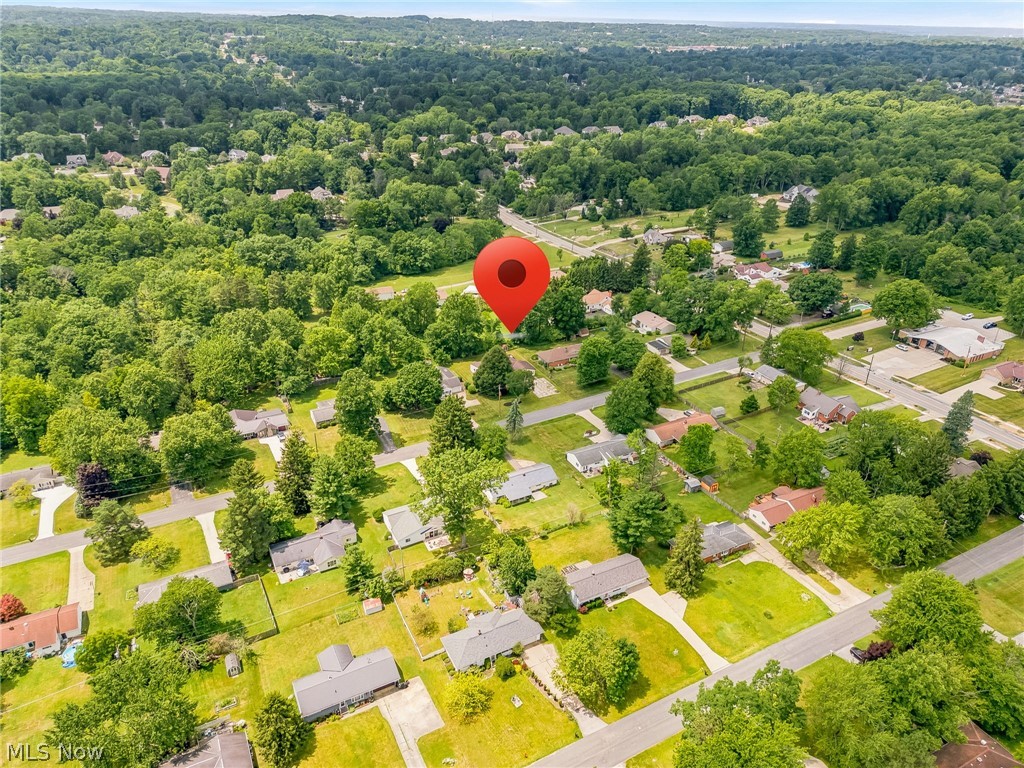 8160 Joyce Road Broadview Heights, OH 44147 - Photo 40 of 45 Aerial view of a residential neighborhood with extensive tree coverage and individual homes on spacious lots