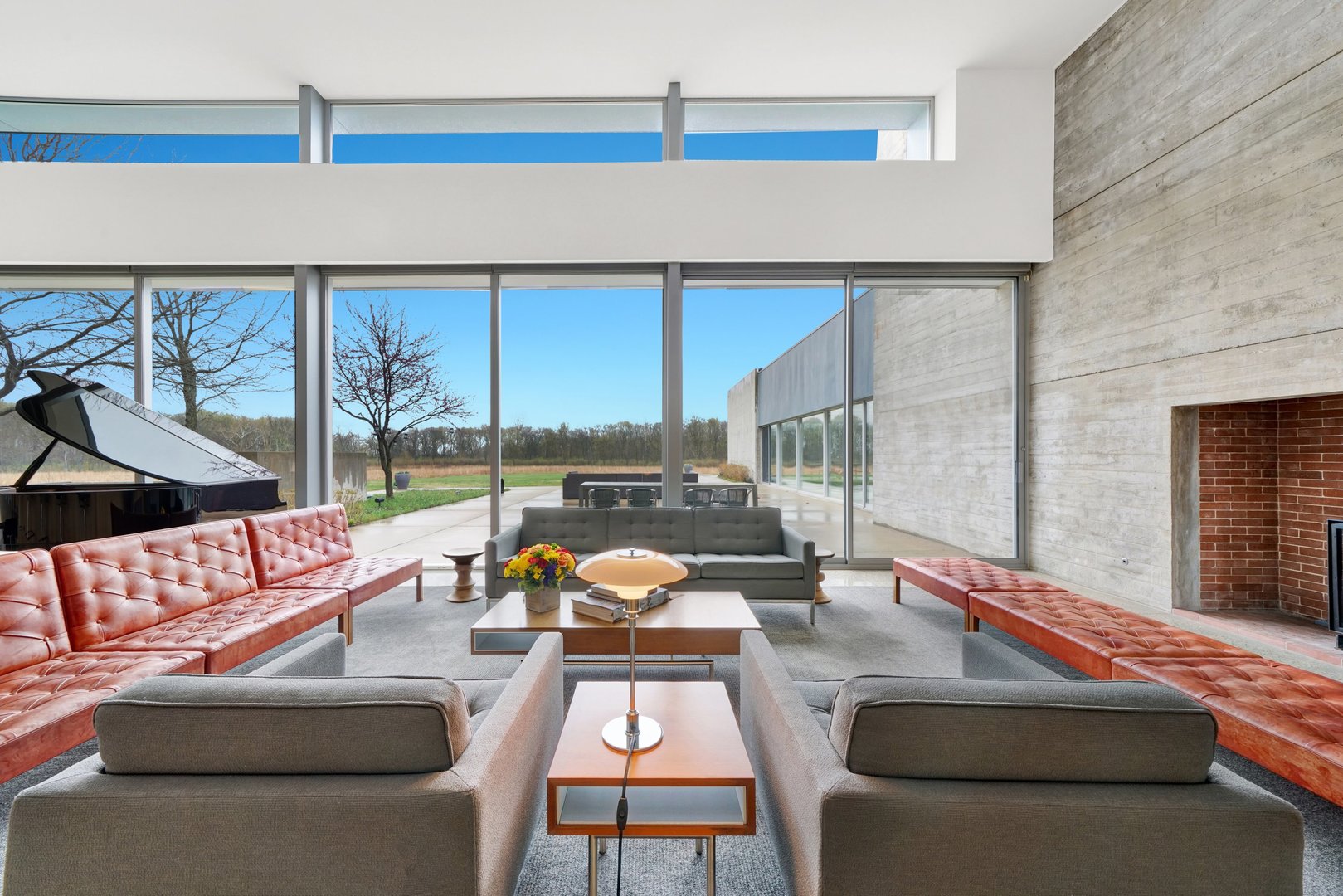 7320 Saratoga Road Morris, IL 60450 - Photo 7 of 61 a living room with furniture and a floor to ceiling window