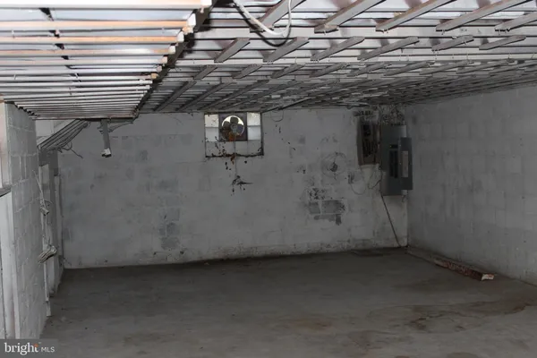 a close view of water heater room